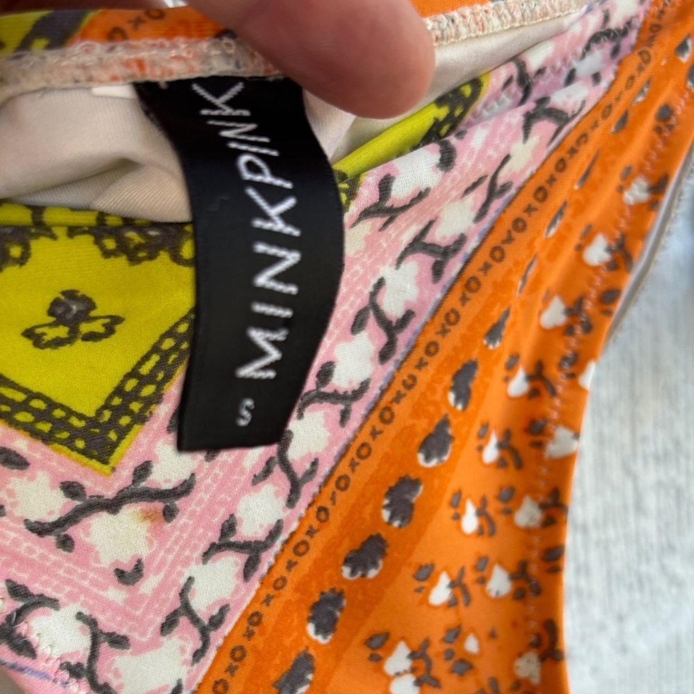 MINKPINK by Revolve Multicolor Floral Latifah 2 Piece Halter Swim Bikini sz S - Picture 4 of 7